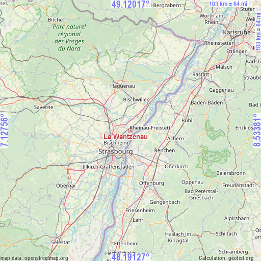 La Wantzenau on map