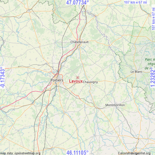 Lavoux on map