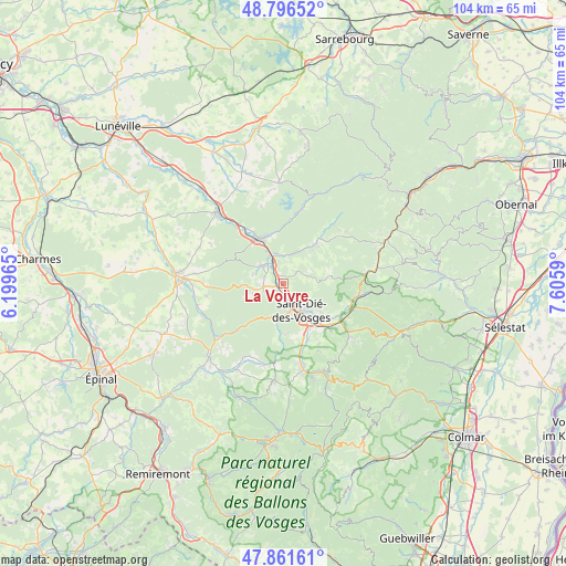 La Voivre on map