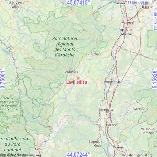 Lavilledieu on map