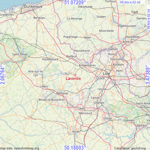 Laventie on map