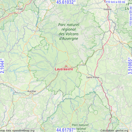 Laveissière on map