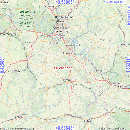 La Vacherie on map