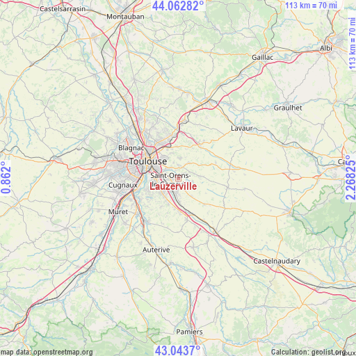 Lauzerville on map