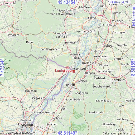 Lauterbourg on map