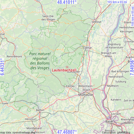 Lautenbachzell on map