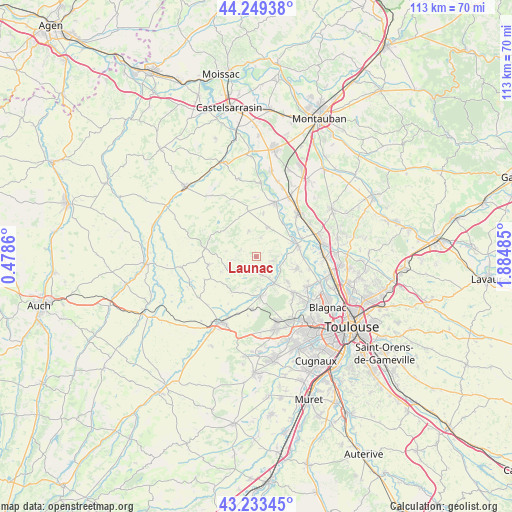 Launac on map