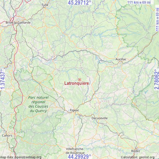 Latronquière on map