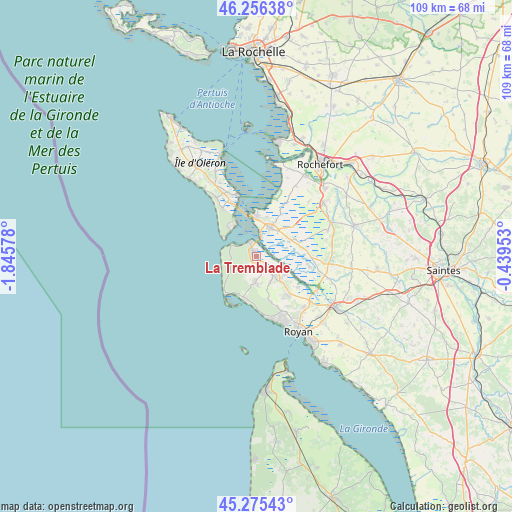 La Tremblade on map