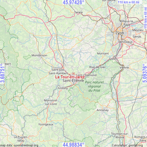 La Tour-en-Jarez on map