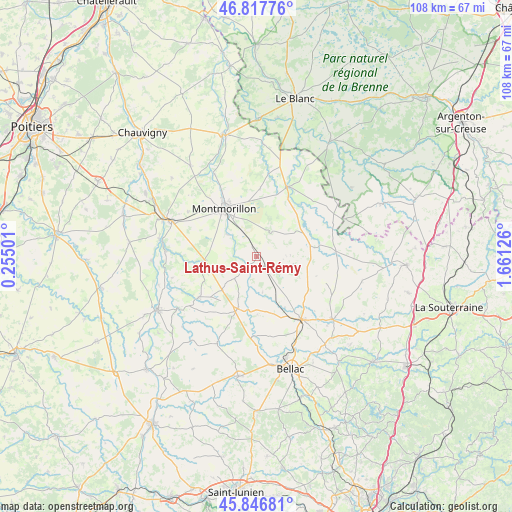 Lathus-Saint-Rémy on map