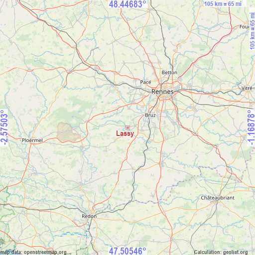 Lassy on map