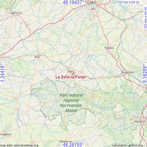 La Selle-la-Forge on map