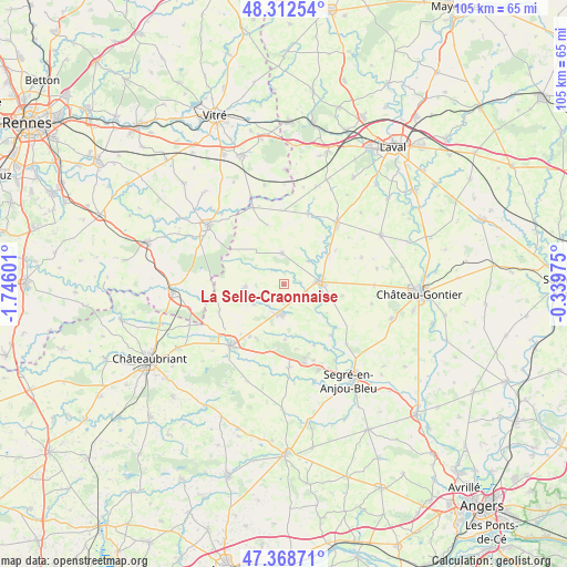 La Selle-Craonnaise on map