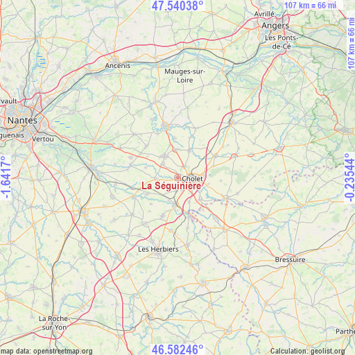 La Séguinière on map