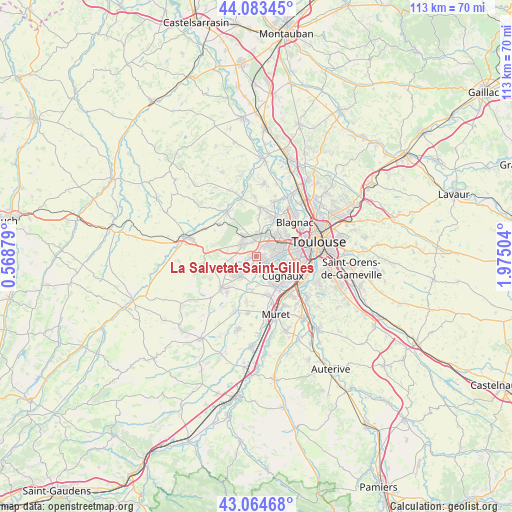 La Salvetat-Saint-Gilles on map