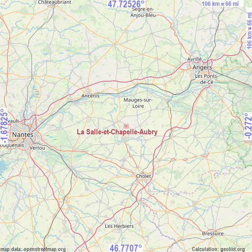 La Salle-et-Chapelle-Aubry on map