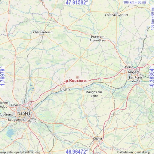 La Rouxière on map