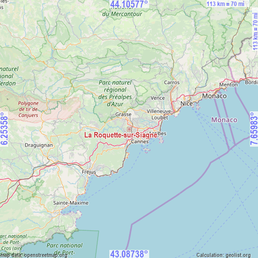 La Roquette-sur-Siagne on map