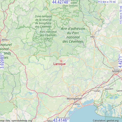 Laroque on map