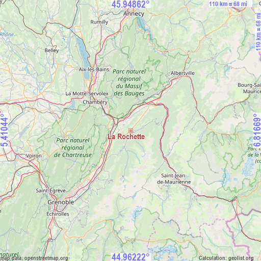 La Rochette on map