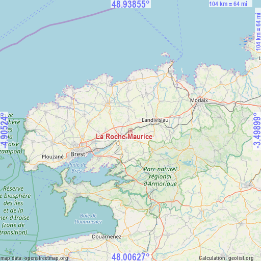 La Roche-Maurice on map