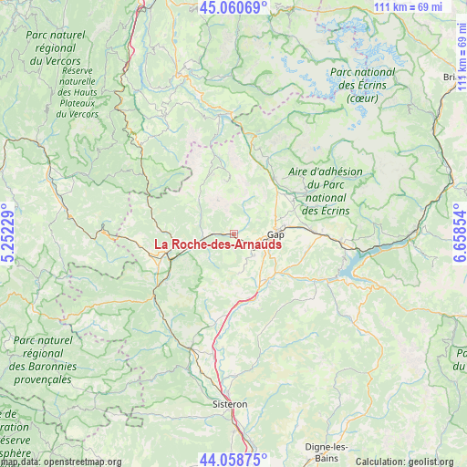 La Roche-des-Arnauds on map