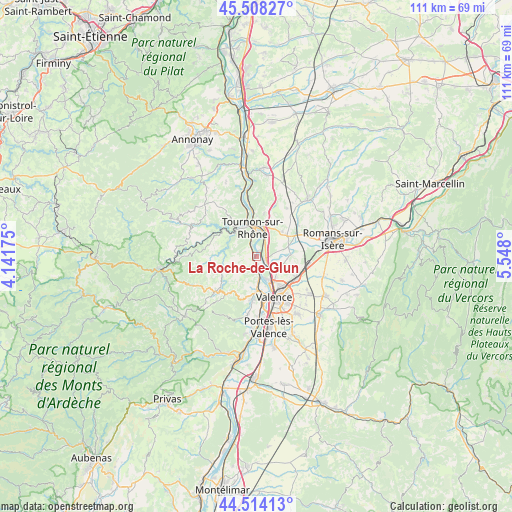 La Roche-de-Glun on map