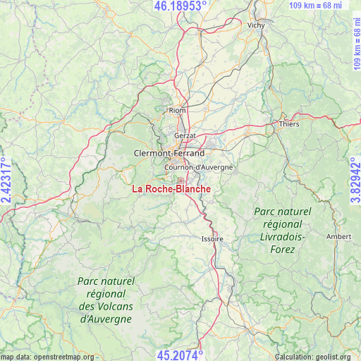 La Roche-Blanche on map