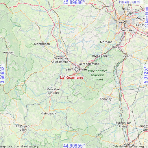 La Ricamarie on map