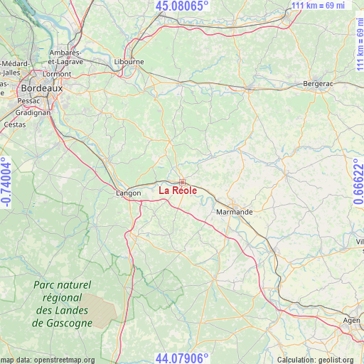 La Réole on map