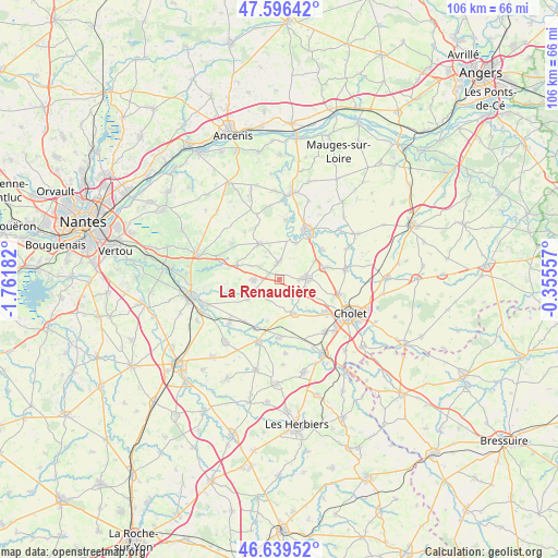 La Renaudière on map