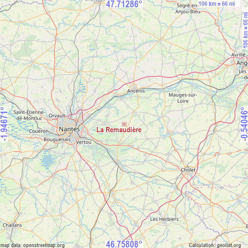 La Remaudière on map