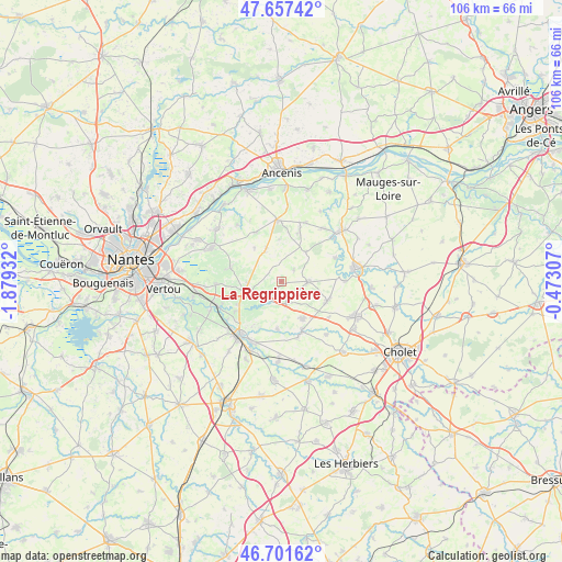 La Regrippière on map