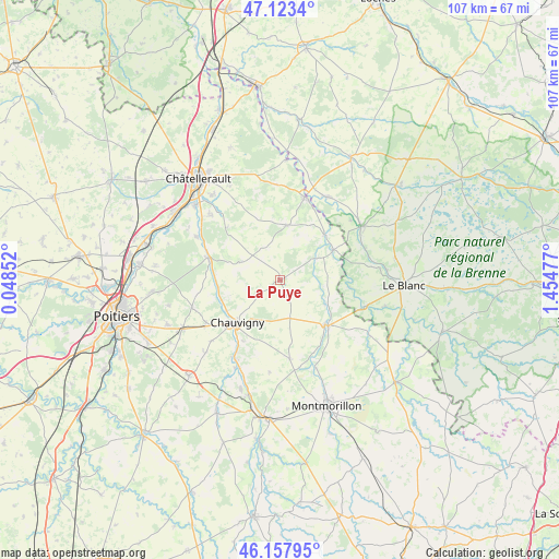 La Puye on map