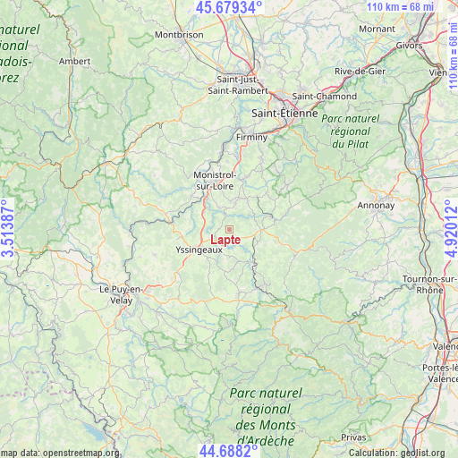 Lapte on map