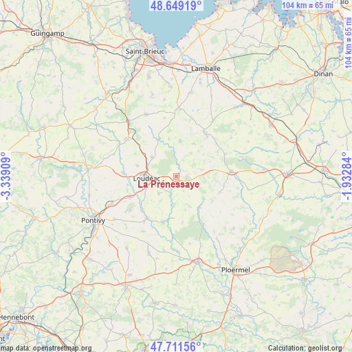 La Prénessaye on map