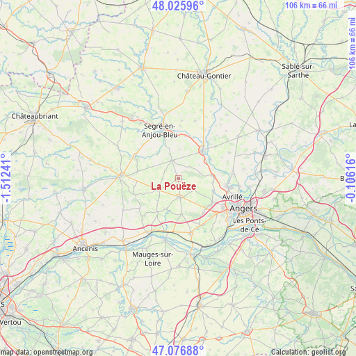 La Pouëze on map