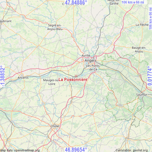 La Possonnière on map