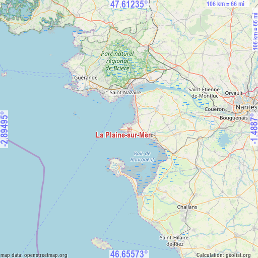 La Plaine-sur-Mer on map