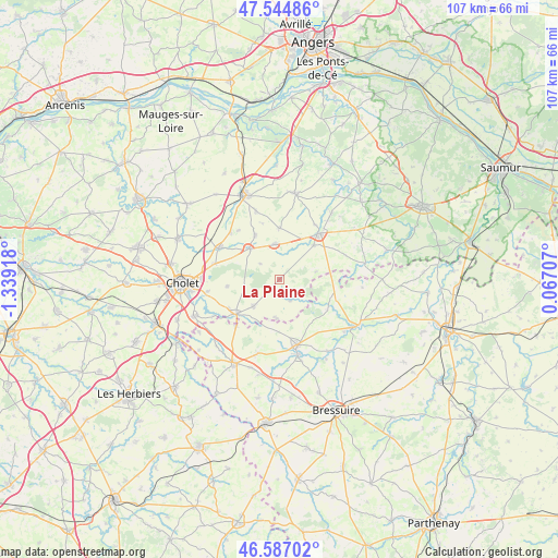 La Plaine on map