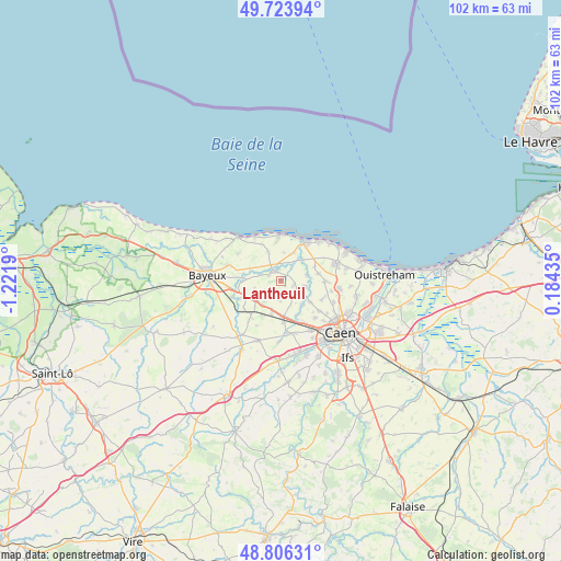 Lantheuil on map