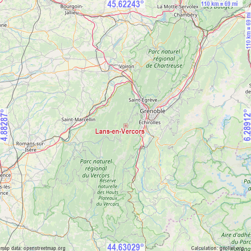 Lans-en-Vercors on map