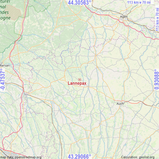 Lannepax on map