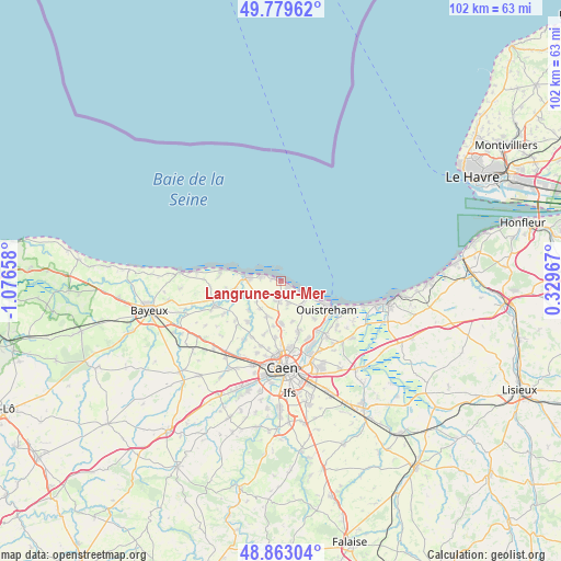 Langrune-sur-Mer on map