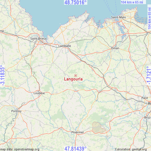 Langourla on map