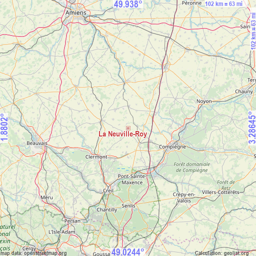 La Neuville-Roy on map