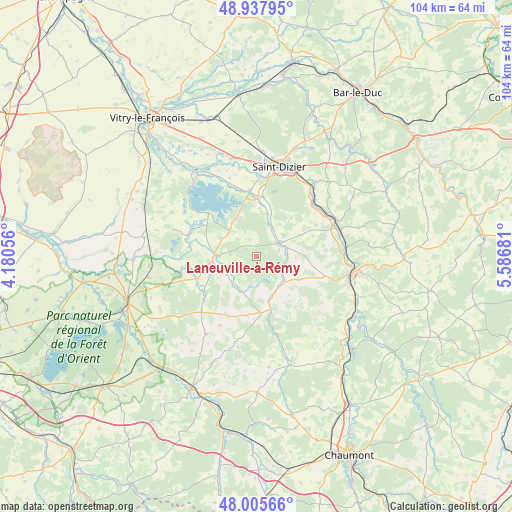 Laneuville-à-Rémy on map