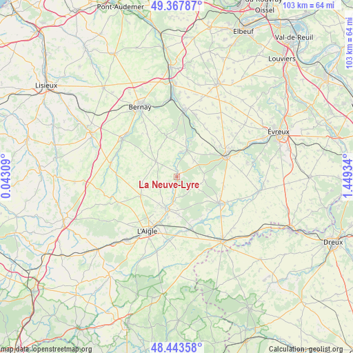 La Neuve-Lyre on map