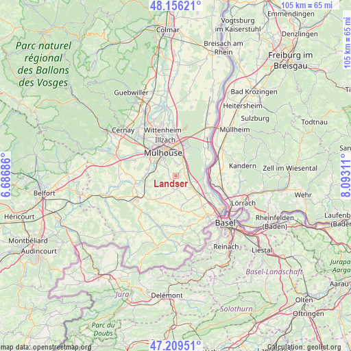 Landser on map